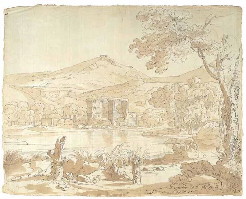 Luigi Basiletti-62-Tempio di Apollo al lago d'Averno